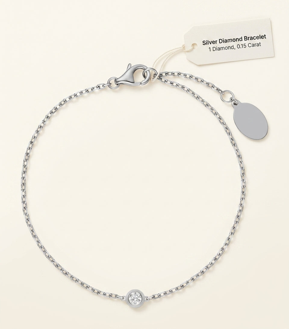 Cartier d'Amour white gold diamond bracelet, UK version