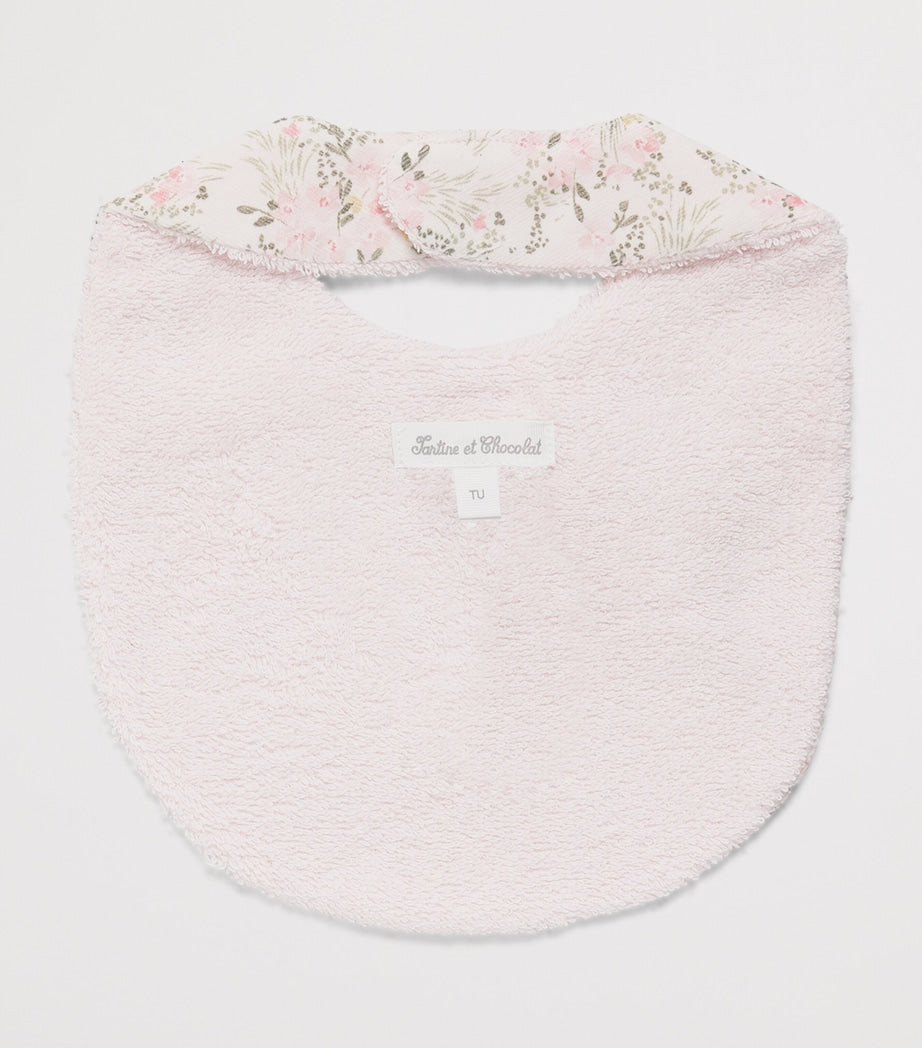 Tartine et Chocolat cotton rose bib, imported from the UK