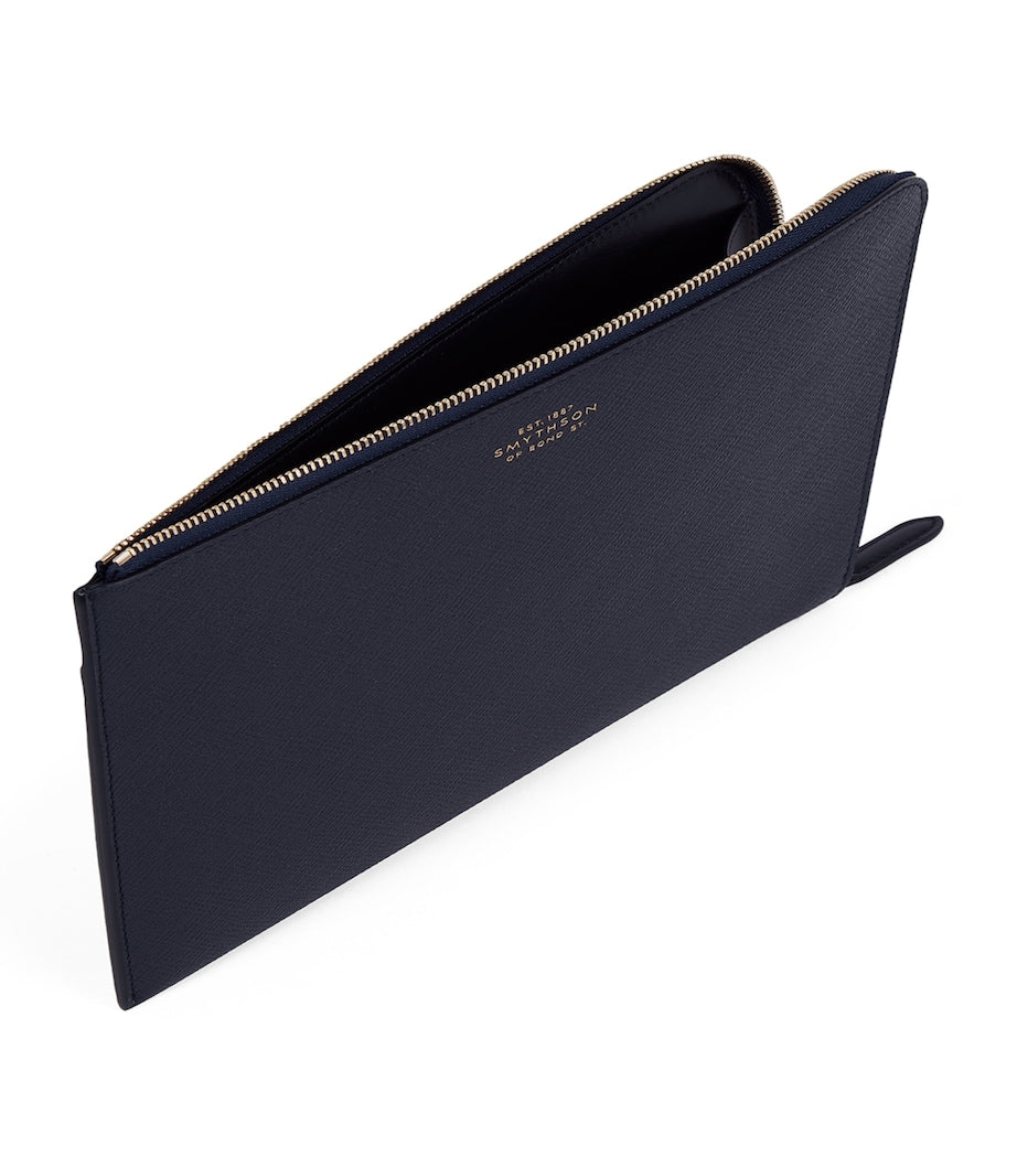 Smythson Panama Leather Slim Pouch, UK version