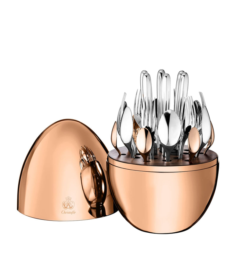 Christofle Mood Gold 24-piece cutlery canteen - British product