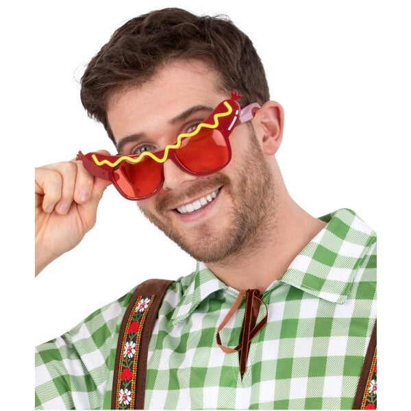 Smiffys Sausage Specs novelty glasses, imported from the UK