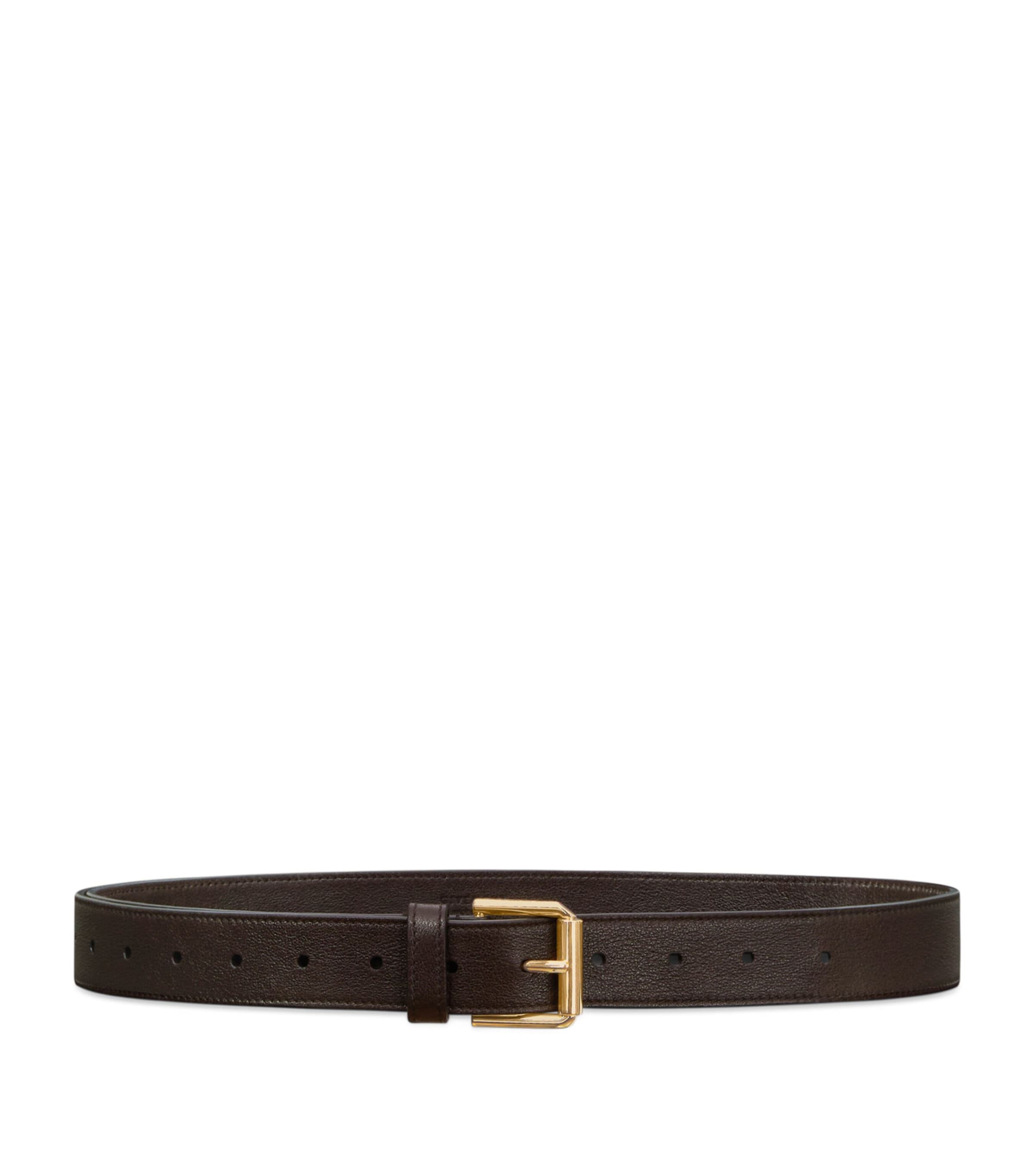Givenchy Voyou leather belt 3cm gold hardware, UK version