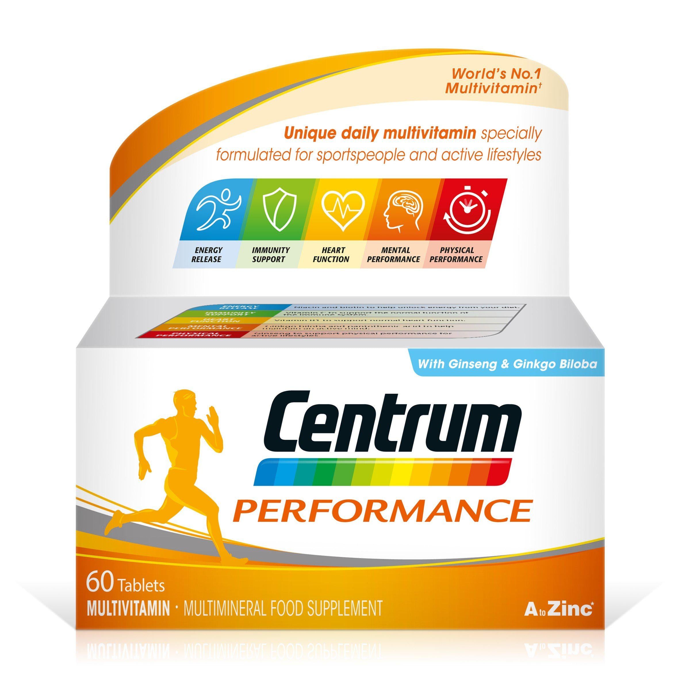 Centrum Performance Multivitamins & Minerals Tablets x60 GOODS Sainsburys   