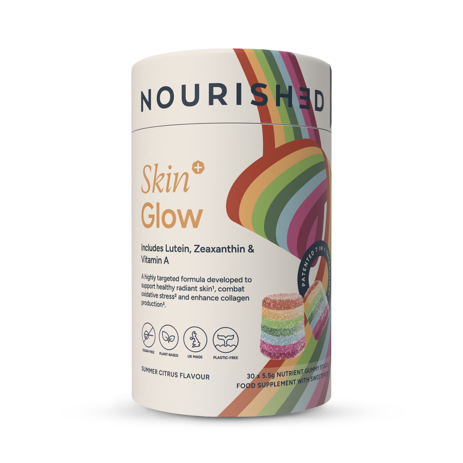 Nourished Skin+ Glow Nutrient Stacks gummies 30 - British product