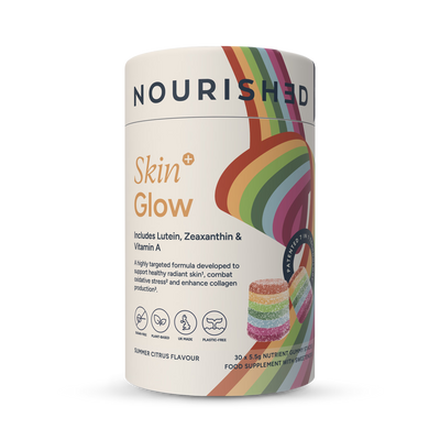 Holland & Barrett Nourished Skin+ Glow Nutrient Stacks Beauty Gummies 30 Gummies- Buy online at McGrocer