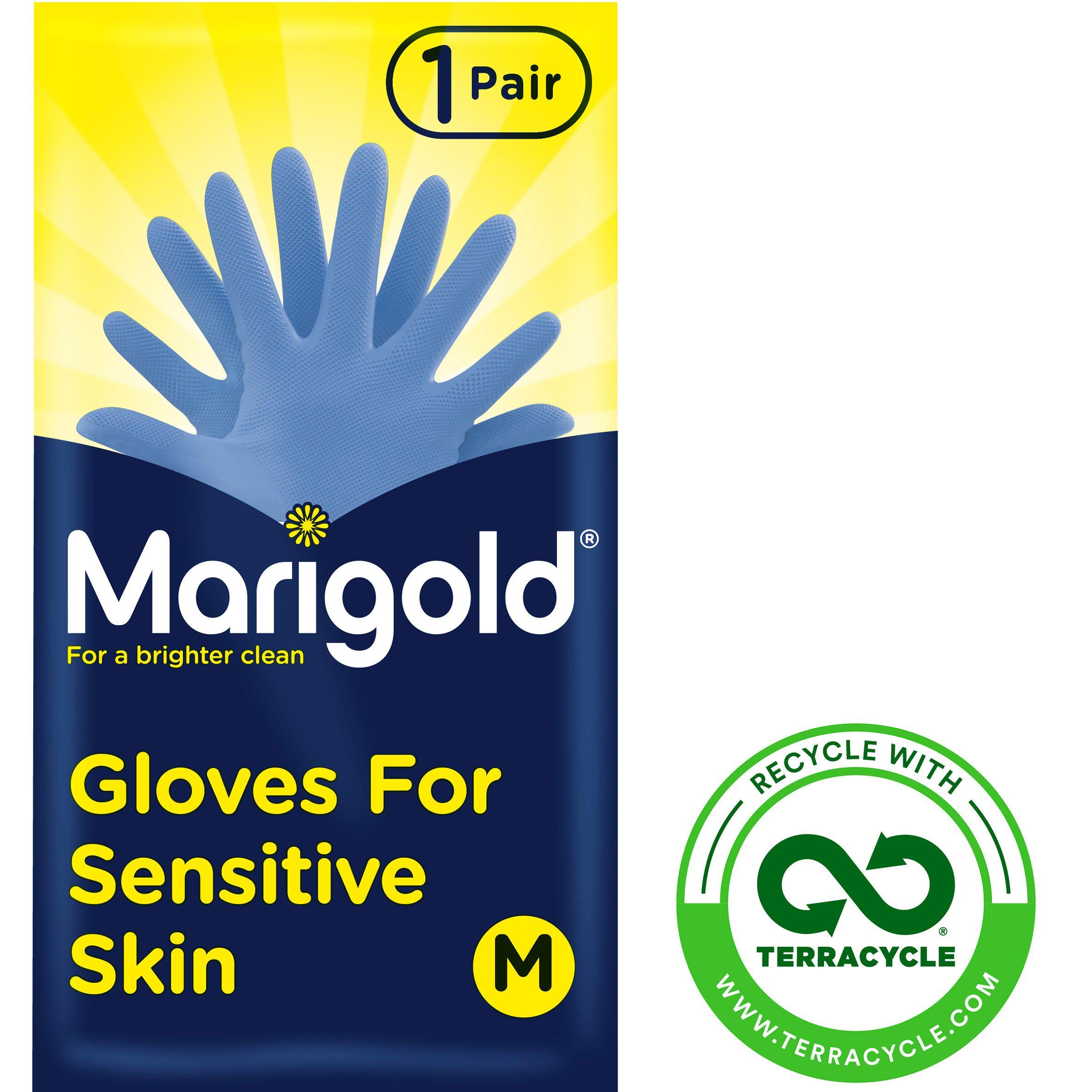 Marigold Gloves for Sensitive Skin Medium (1 Pair) Rubber gloves cloths scourers & brushes Sainsburys   