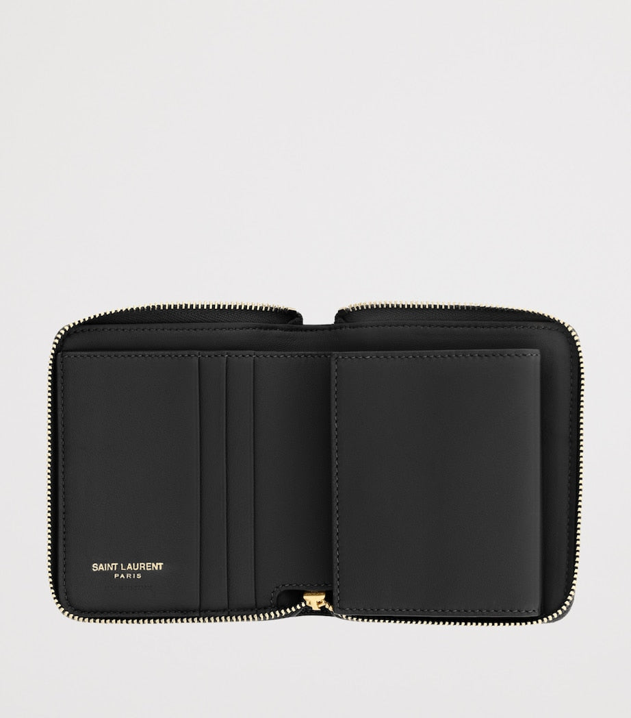 Saint Laurent Matelassé Zip-Up Wallet (British brand)