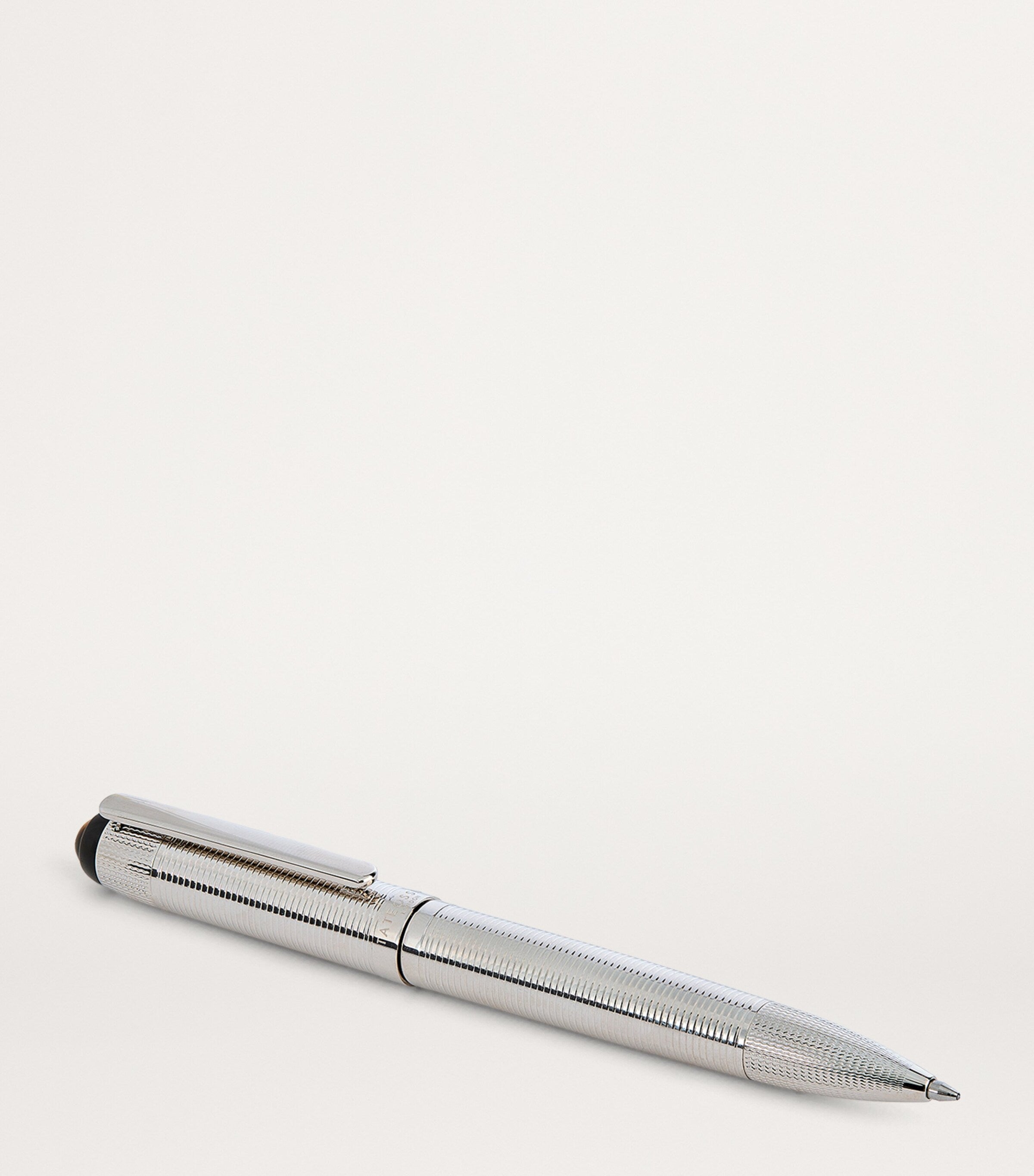 Tateossian palladium-plated pen and cufflinks set (British brand)