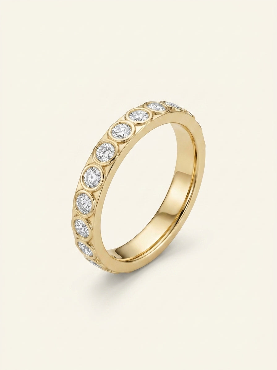 Cartier Mini LOVE wedding band 18ct yellow gold diamond 4mm - British product
