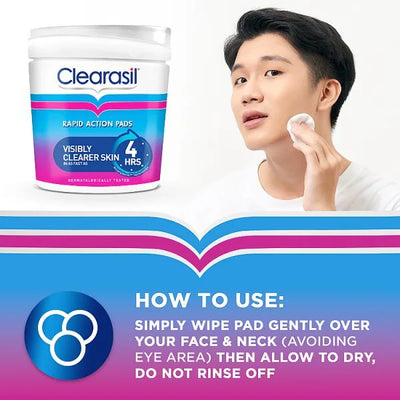 Lingettes Resurfaçantes Action Rapide Ultra Clearasil 65 pièces