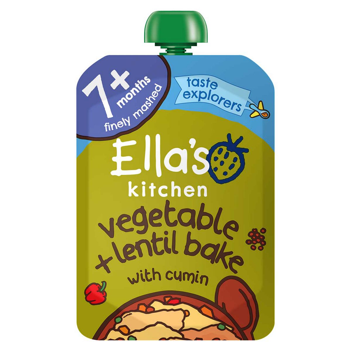 Ella's Kitchen Organic Vegetable and Lentil Bake Baby Food Pouch 7+ Months 130g GOODS Boots   