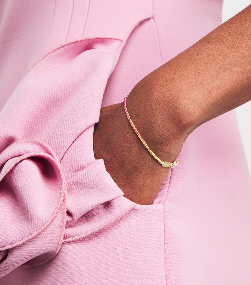 Redline Aurore yellow gold bracelet with engraved K charm (British brand)