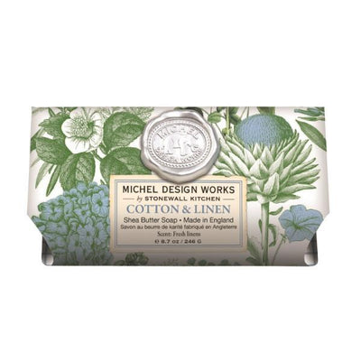 Superdrug Michel Design Works Large Boxed Shea Butter Soap Cotton & Linen 246g- Buy online at McGrocer