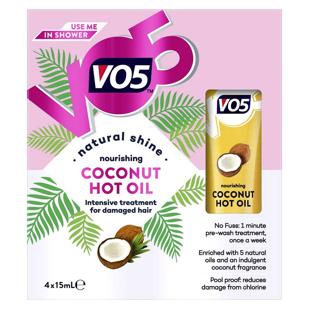 VO5 Hot Oil Nourishing Coconut 4 pack x 15ml