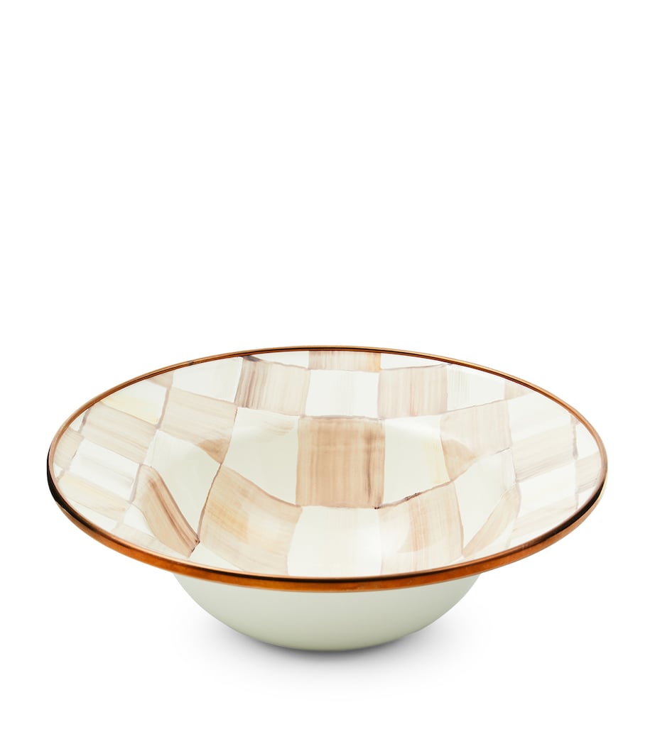 MacKenzie-Childs Mocha Check breakfast bowl 19cm (British brand)