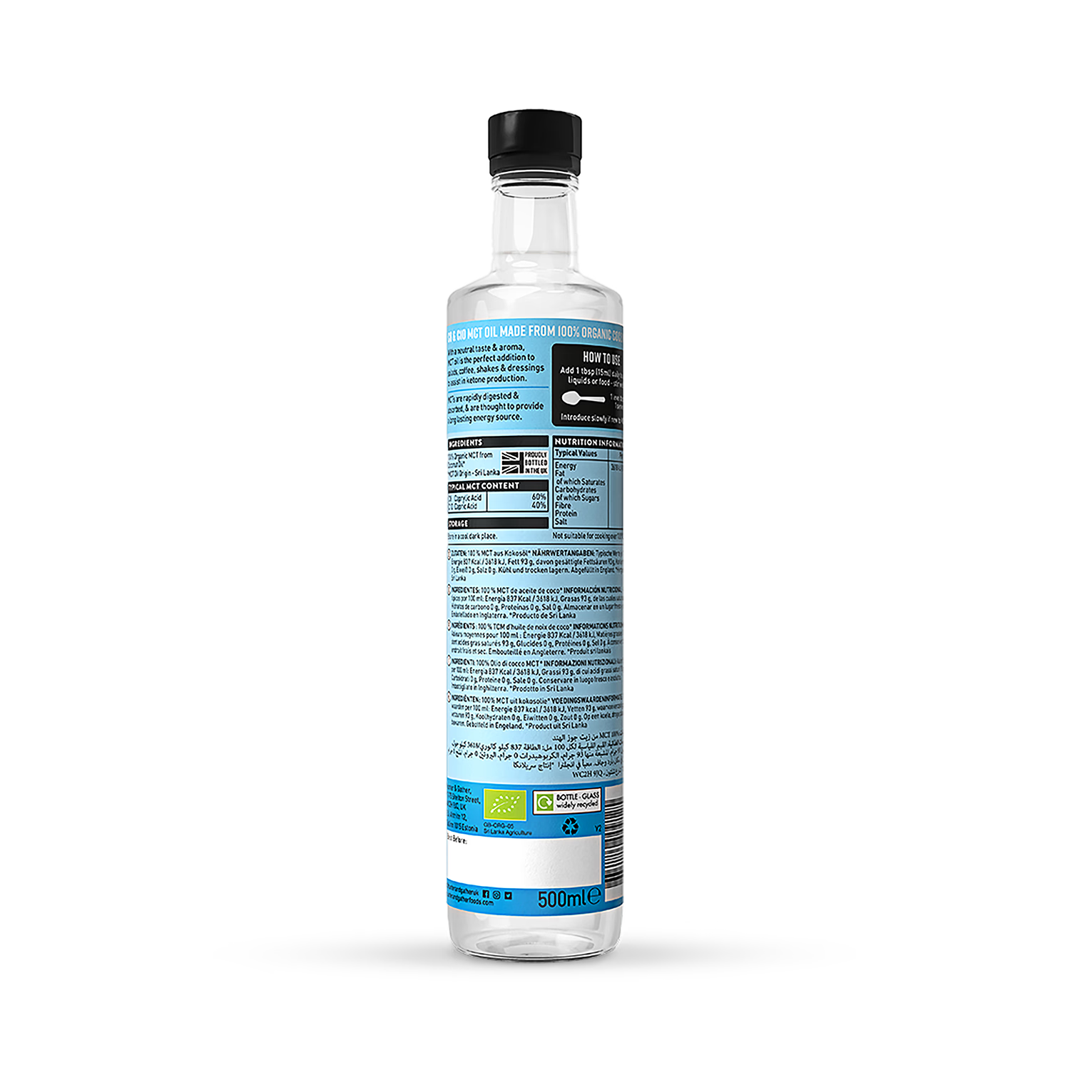 Hunter & Gather MCT Oil 500ml, UK version