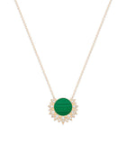 Piaget Sunlight pendant necklace in rose gold with diamonds and malachite - British product