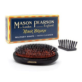 Mason Pearson Popular military brush black, boar bristle and nylon - British product