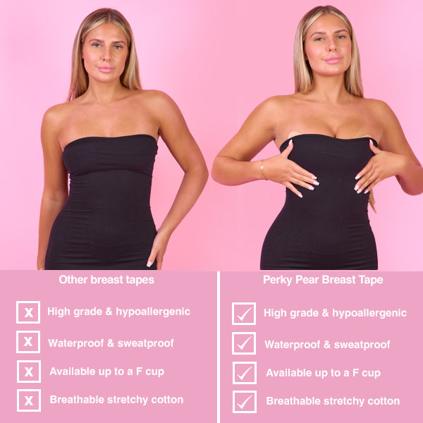 Perky Pear Sweetheart boob tape beige, imported from the UK