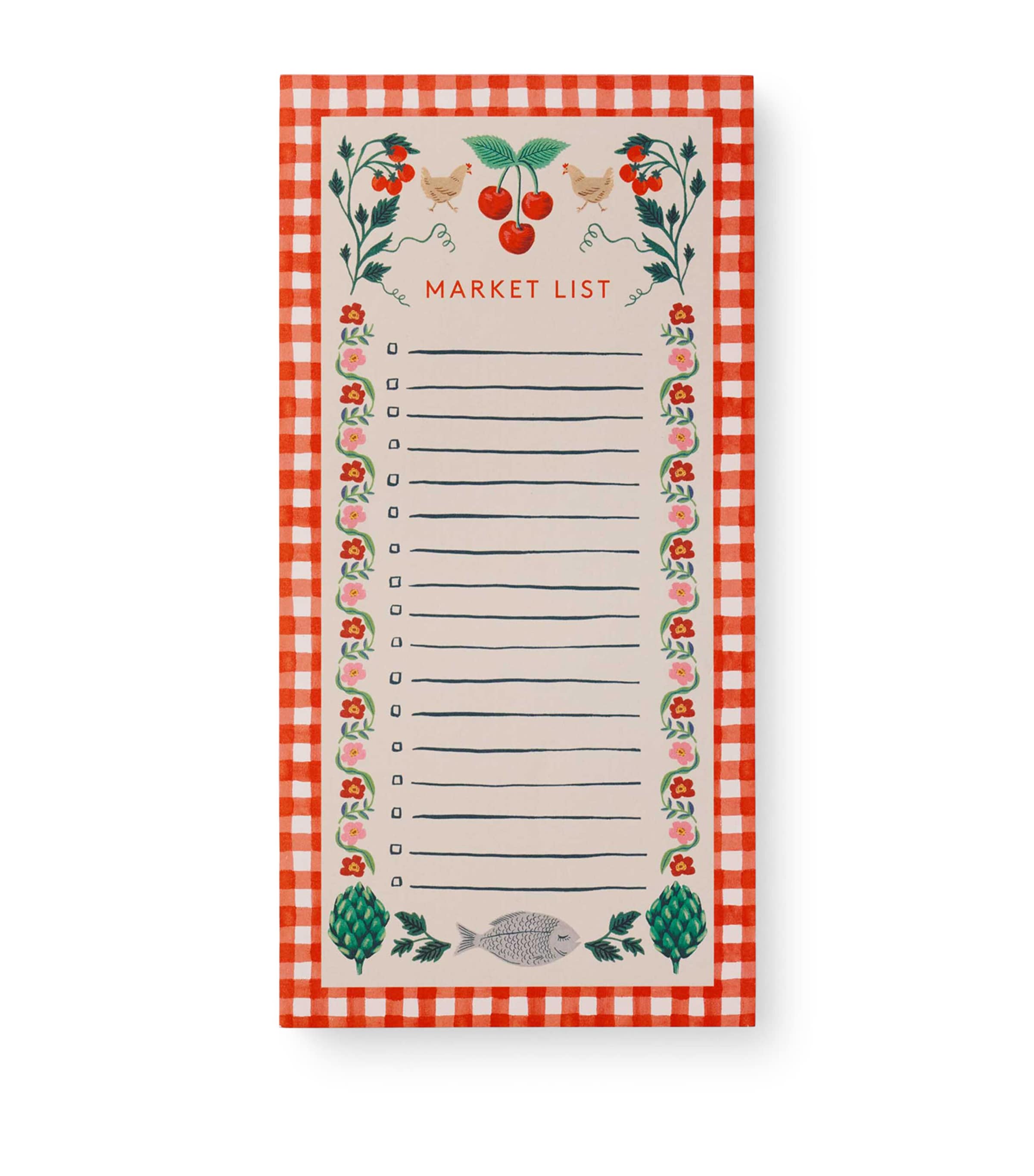 Rifle Paper Co. Cherry Farm magnetic shopping pad, imported from the UK