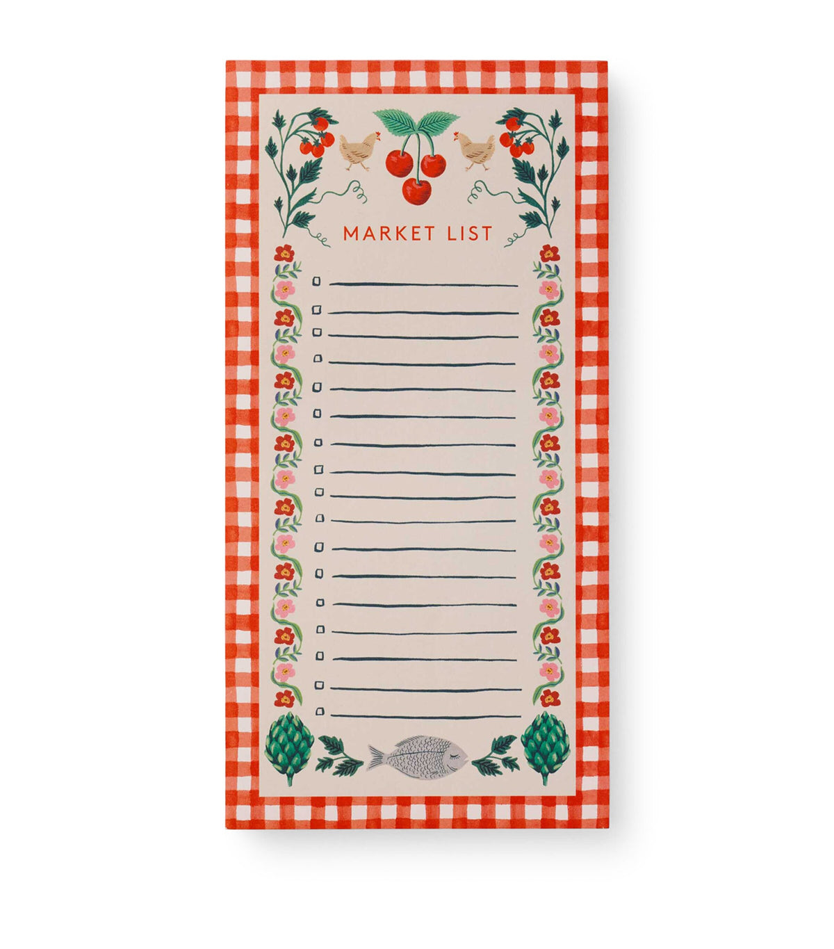 Rifle Paper Co. Cherry Farm magnetic shopping pad, imported from the UK