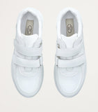 Papouelli leather kids sneakers white colour, imported from the UK