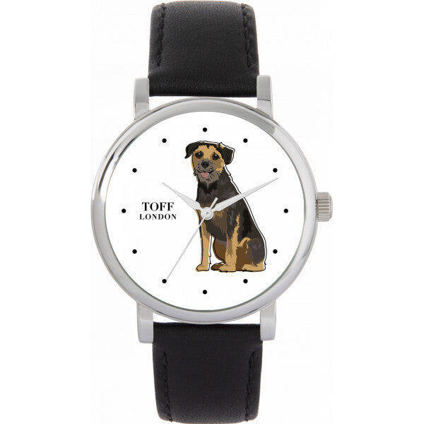 Toff London Border Terrier dog watch leather strap, imported from the UK