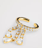 Anita Ko yellow gold diamond fringe ear cuff, UK version