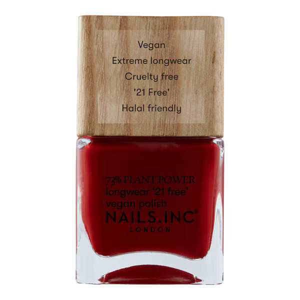 Nails.INC Plant Power nail polish red 14ml, imported from the UK