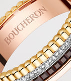 Boucheron Quatre Classique extra kleiner Mixed-Gold-Ring, importiert aus Großbritannien