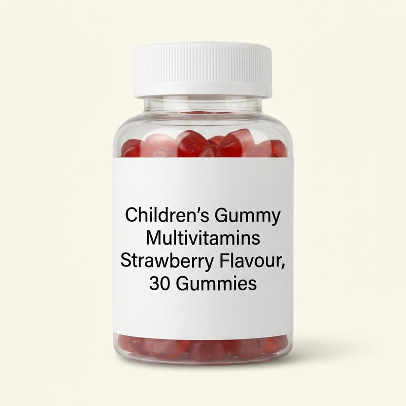 Holland & Barrett kids multivitamin gummies strawberry 30 count, UK version