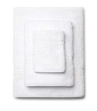 Pratesi hand towel with three hand-embroidered lines, 50cm x 75cm, imported from the UK
