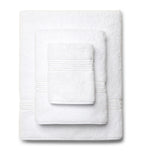 Pratesi hand towel with three hand-embroidered lines, 50cm x 75cm, imported from the UK