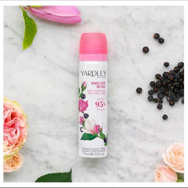 Yardley English Rose body spray 3x75ml, UK version
