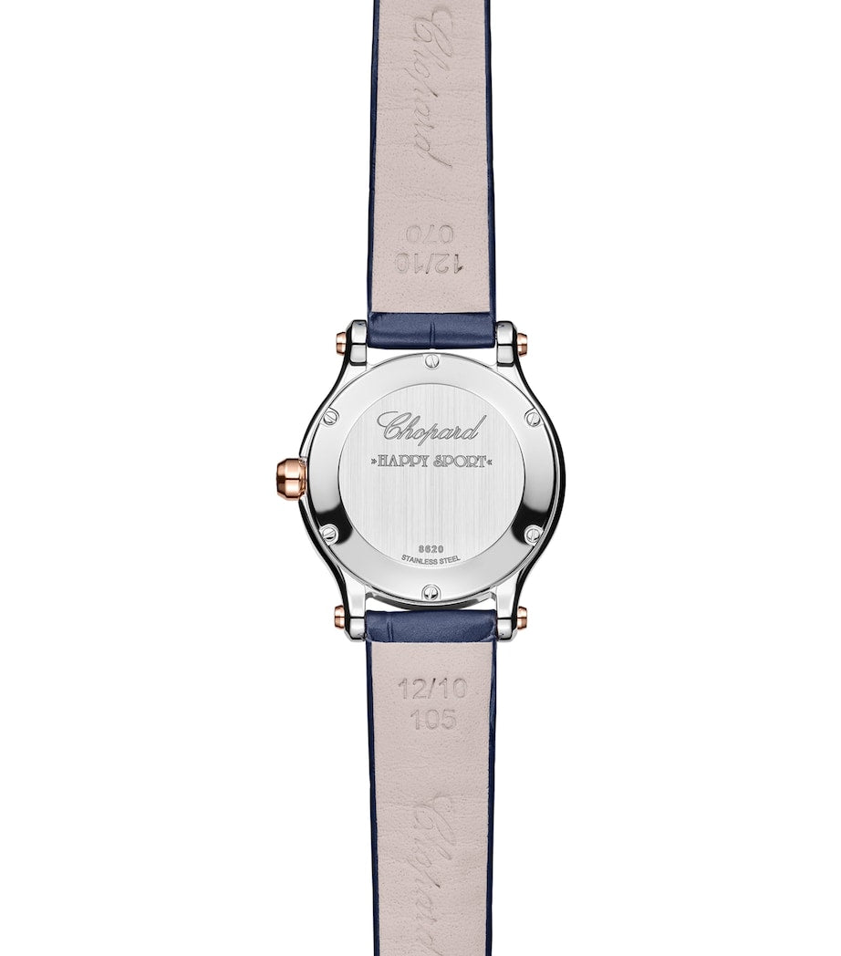 Chopard Happy Sport rose gold diamond watch 25mm, UK version