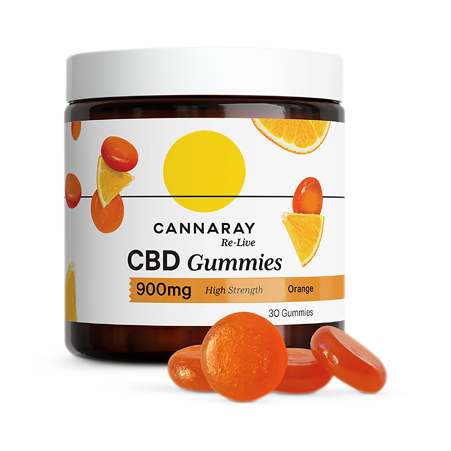 Cannaray orange CBD gummies 30 count - British product