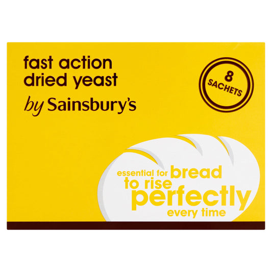 Sainsbury's Fast Action Dried Yeast Sachets x8 56g flour Sainsburys   