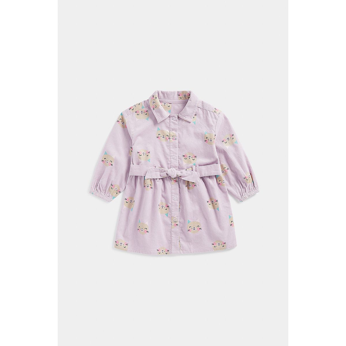 Mothercare Lilac Cat Cord Shirt Dress GOODS Boots   