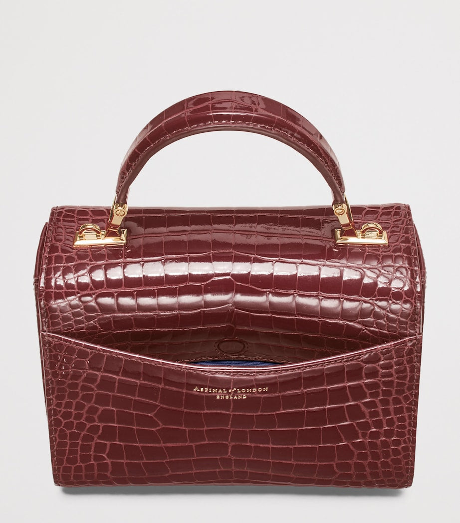 Aspinal of London Midi Mayfair top-handle bag, imported from the UK