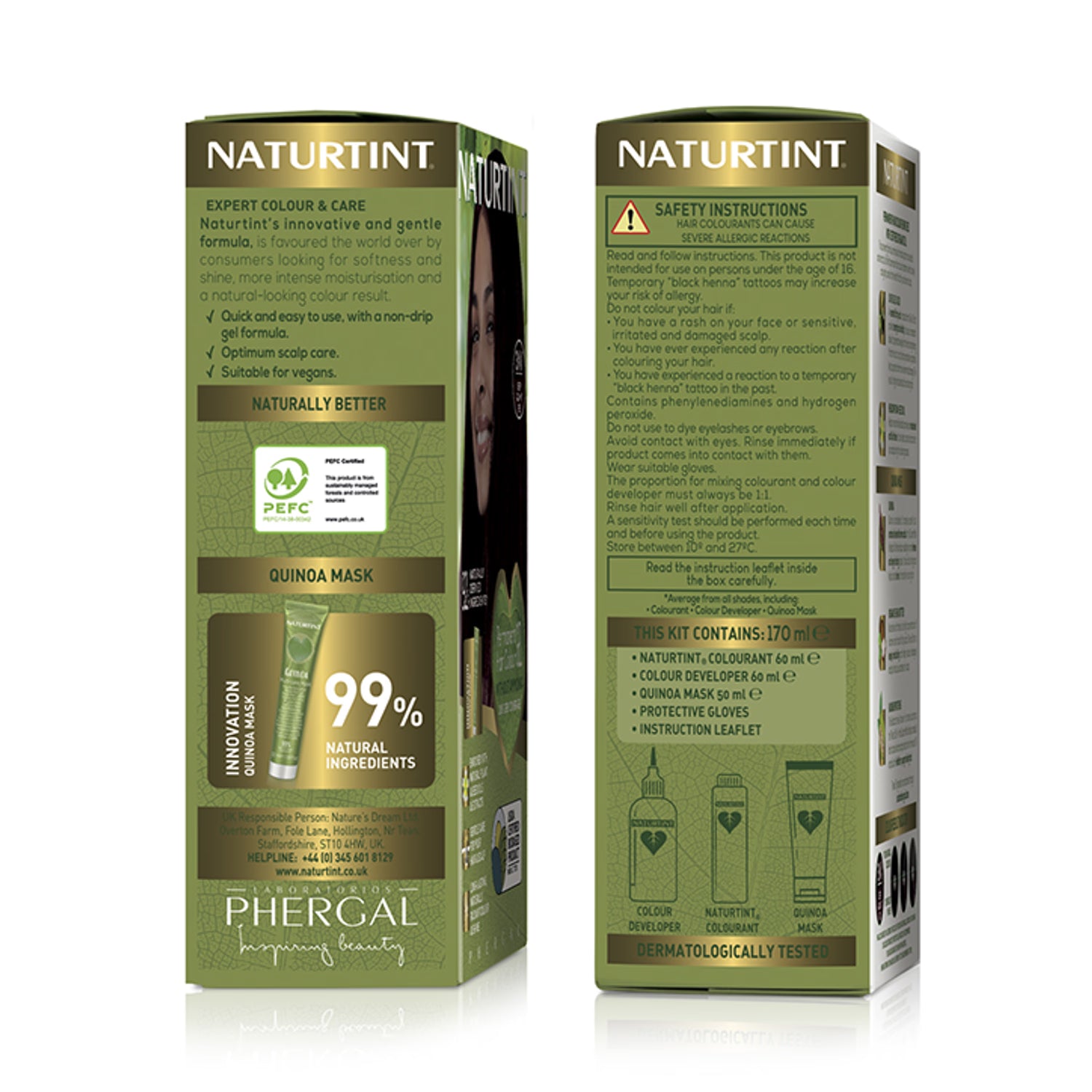 Naturtint hair colour 5W Radiant Medium Brown, imported from the UK