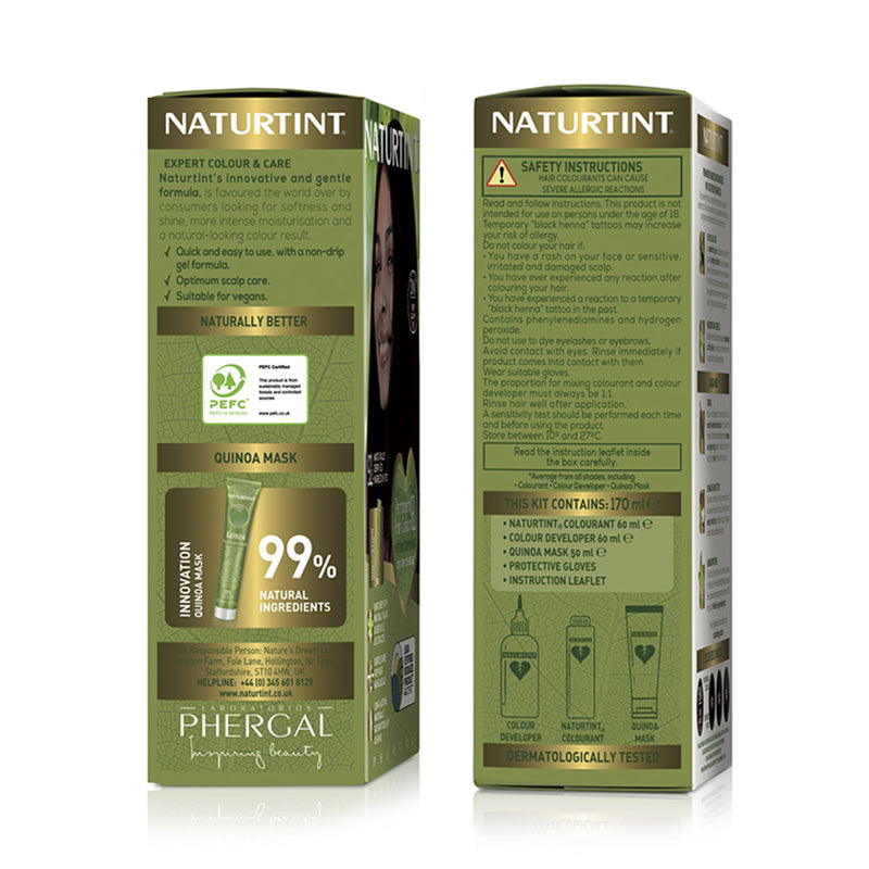 Naturtint hair colour 5W Radiant Medium Brown, imported from the UK