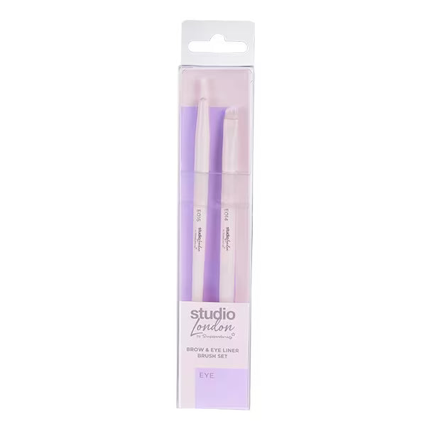 Studio London 2 Piece Brow Duo Brush Set (British brand)