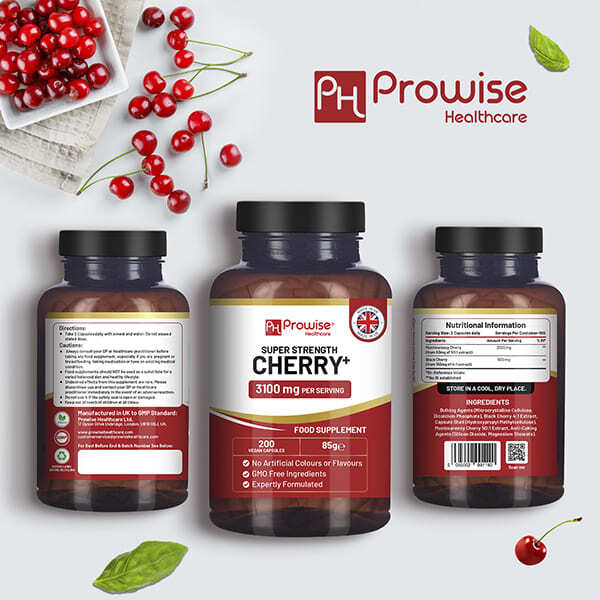 Prowise Cherry+ 3100mg Montmorency Cherry 200 Vegan Capsules GOODS Superdrug   