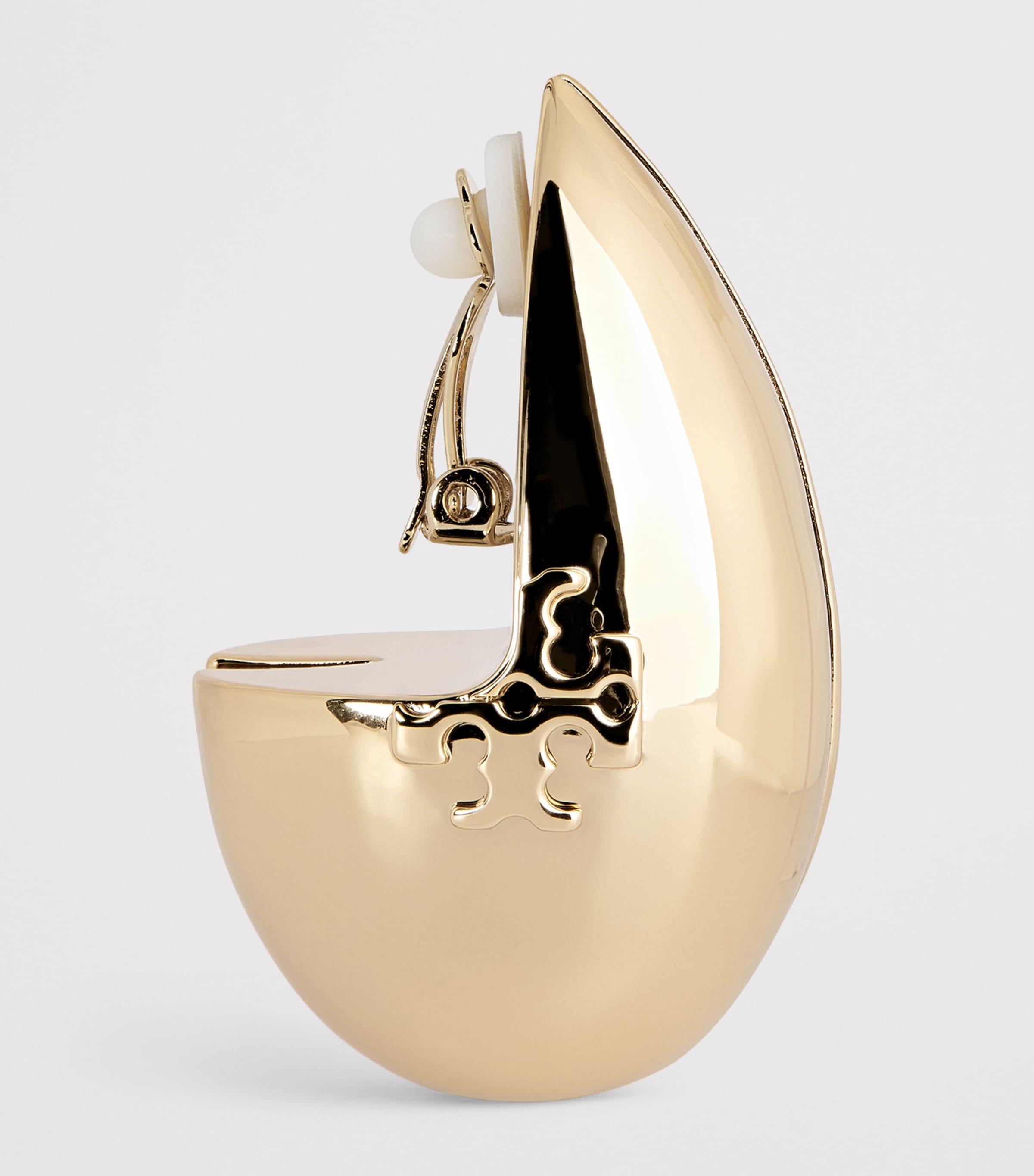 Tory Burch Wave earrings gold plated brass, UK version