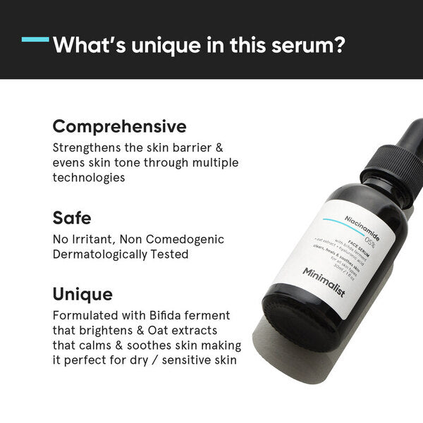 Minimalist 5% Niacinamide Face Serum for Clear, Glowing Skin