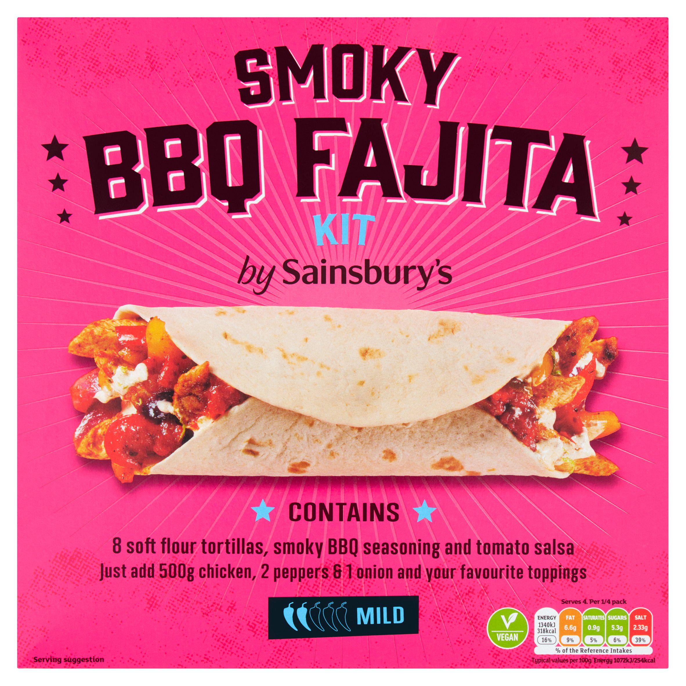 Sainsbury's Fajita Kit, Smoky BBQ 500g Mexican Sainsburys   