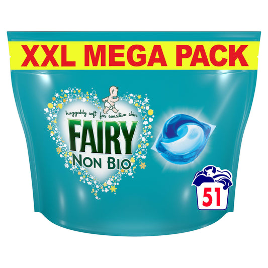 Fairy Non Bio All-in-1 Pods Washing Liquid Capsules Original 51 Washes