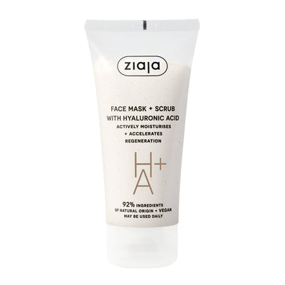 Superdrug Ziaja Face Mask and Scrub with Hyaluronic Acid 55ml- Buy online at McGrocer