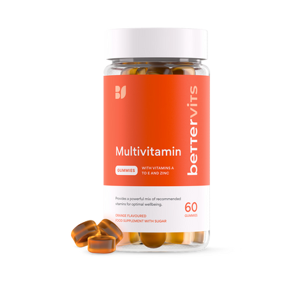 Holland & Barrett Bettervits Multivitamins with Vitamins A to E & Zinc 60 Gummies- Buy online at McGrocer