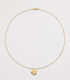 Monica Vinader gold vermeil pearl Capri disc necklace, UK version